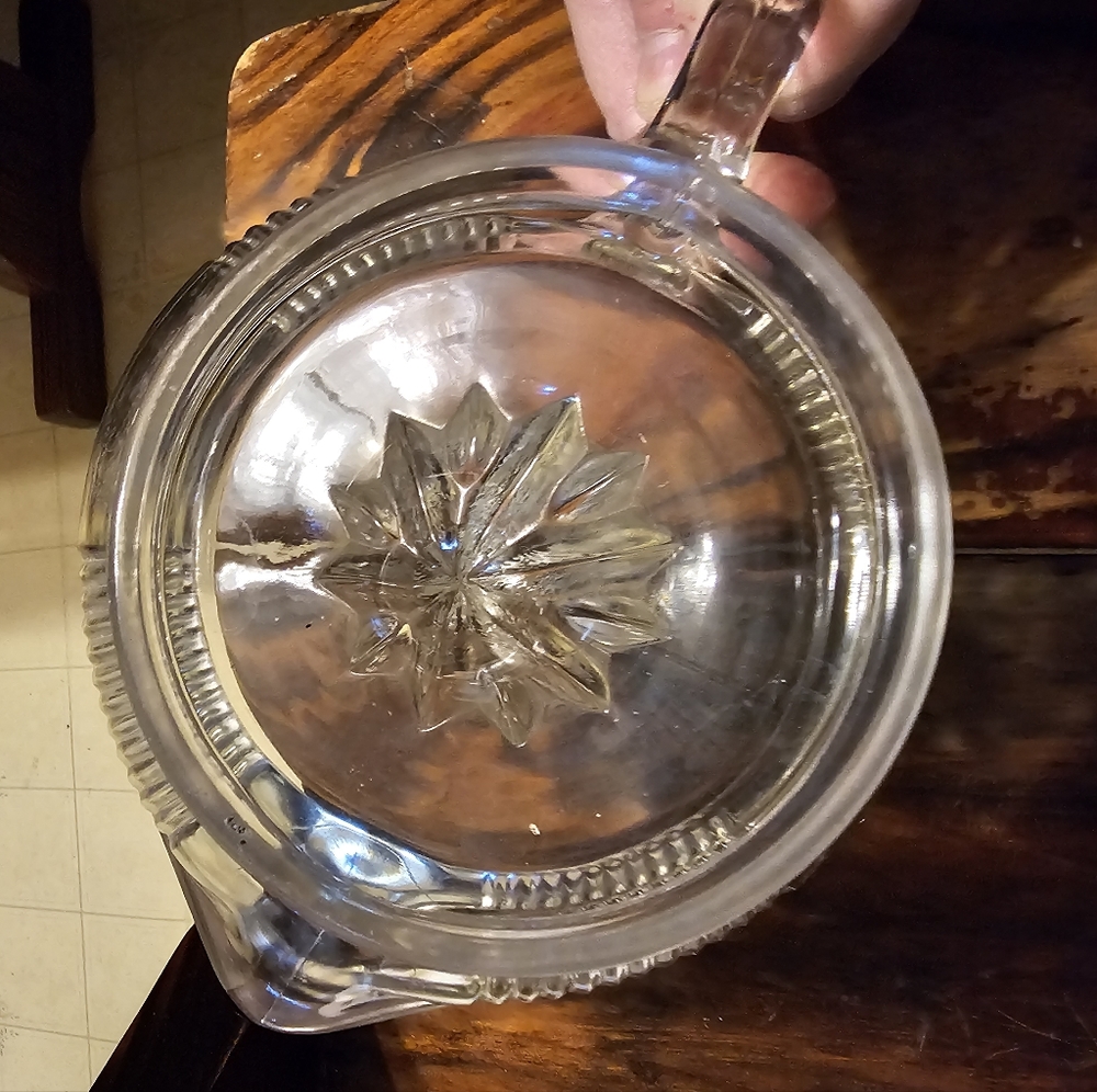 Vintage set of 2 glass juicers